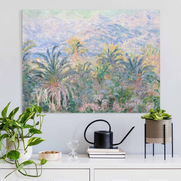 Leinwandbilder Berge Claude Monet - Palmen bei Bordighera