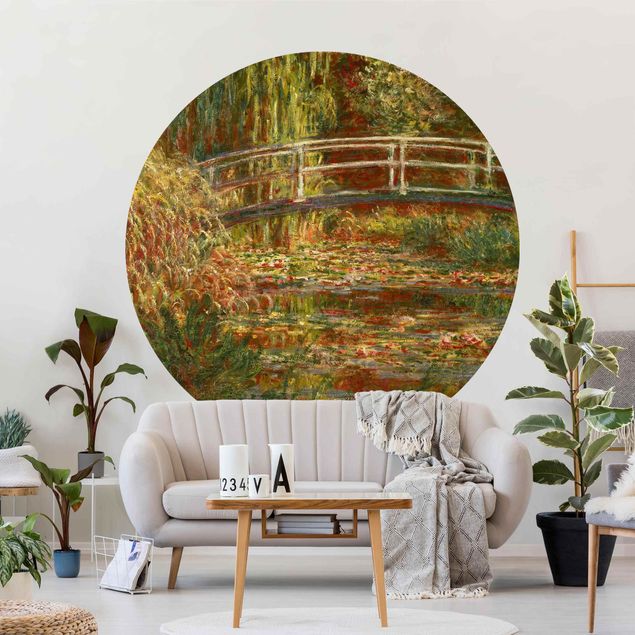 Küche Dekoration Claude Monet - Seerosenteich und japanische Brücke (Harmonie in rosa)