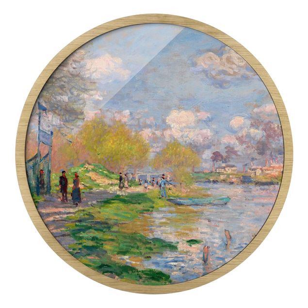 Runde Bilder mit Rahmen Claude Monet - Seine