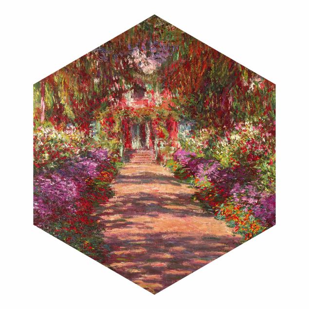Fototapete Blumen Claude Monet - Weg in Monets Garten in Giverny
