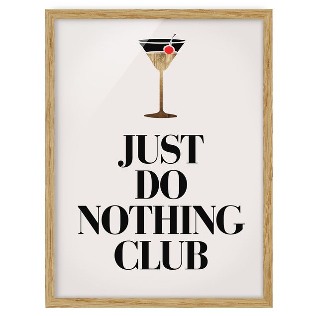 Wandbilder Sprüche Cocktail - Just do nothing club