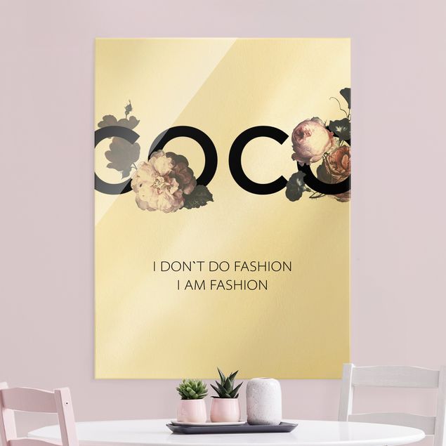 Glasbilder Blumen Motive COCO - I don´t do fashion Rosen