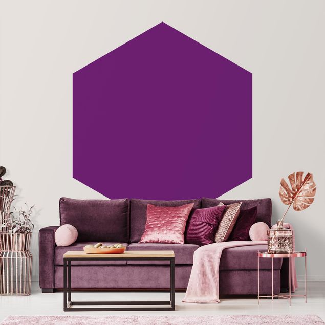 Tapete Hexagon Colour Purple