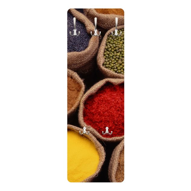 Wandgarderobe mit Motiv Colourful Spices