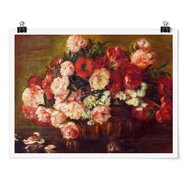 Poster Blumen Auguste Renoir - Stillleben mit Pfingstrosen