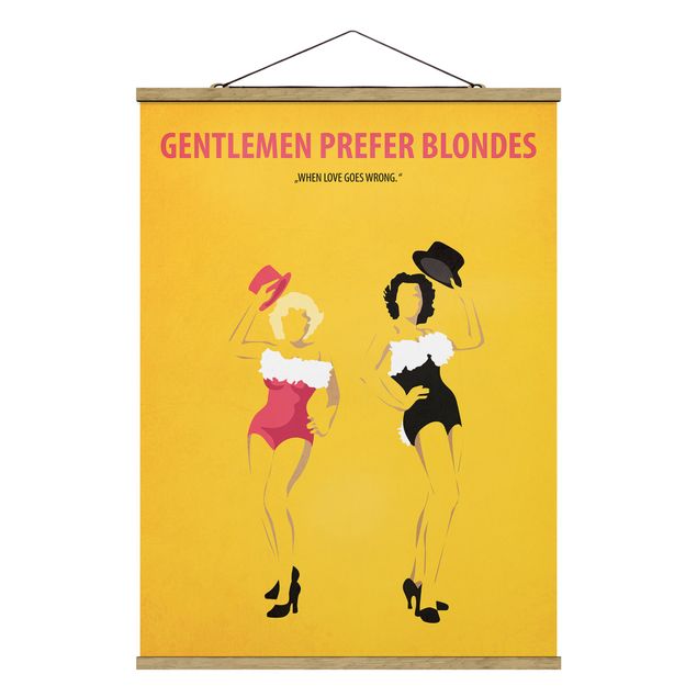 Wandbilder Modern Filmposter Gentlemen Prefer Blondes