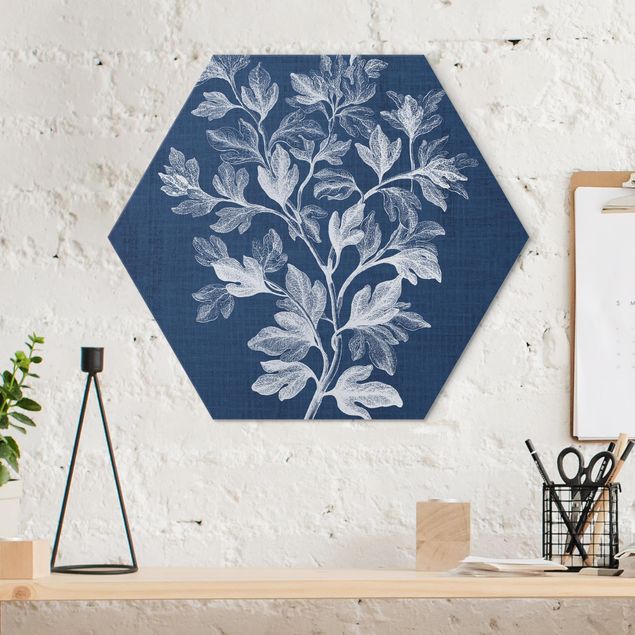 Wandbilder Floral Denim Pflanzenstudie I