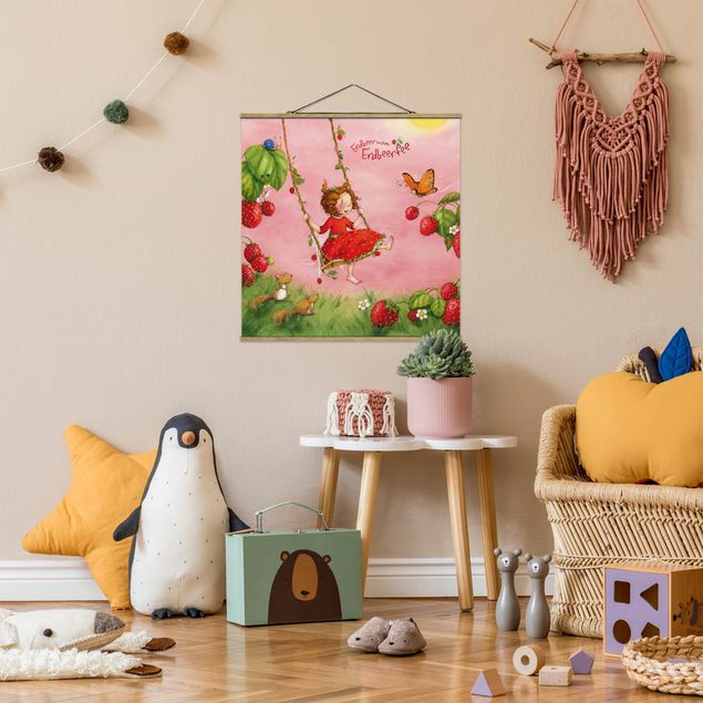 Wandbilder Rosa Erdbeerinchen Erdbeerfee - Baumschaukel