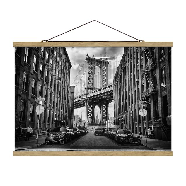 Wandbilder Modern Manhattan Bridge in America