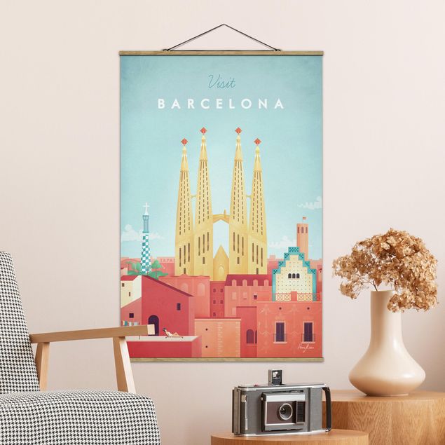 Küche Dekoration Reiseposter - Barcelona