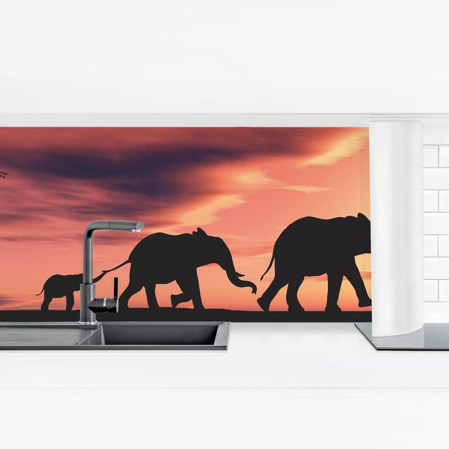 Küchenrückwand Folie selbstklebend Savannah Elefant