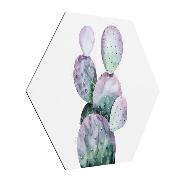 Wandbilder Modern Kaktus in Lila II