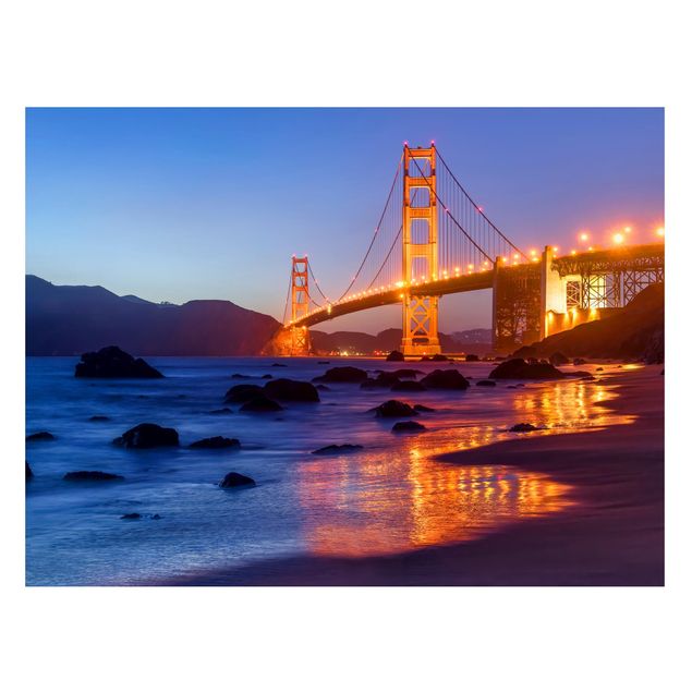 Wandbilder Architektur & Skyline Golden Gate Bridge am Abend
