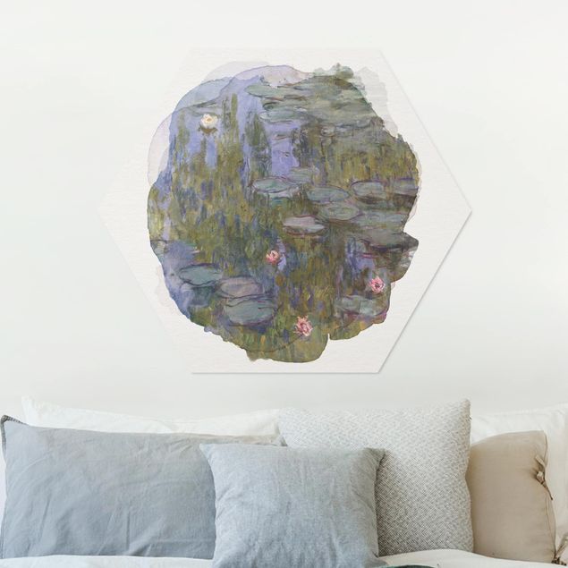 Küche Dekoration Wasserfarben - Claude Monet - Seerosen (Nympheas)