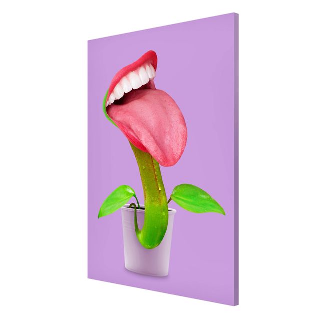 Wandbilder Floral Fleischfressende Pflanze mit Mund