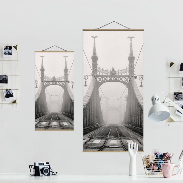 Stoffbilder Brücke in Budapest