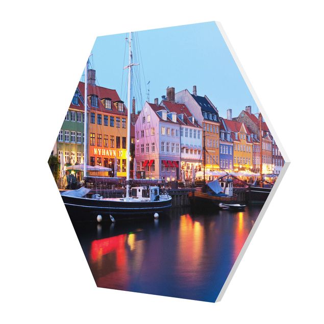 schöne Bilder Kopenhagener Hafen am Abend