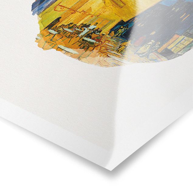 Poster Kunstdruck Wasserfarben - Vincent van Gogh - Café-Terrasse in Arles