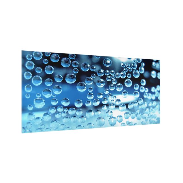 Spritzschutz Glas - Dark Bubbles - Querformat - 2:1
