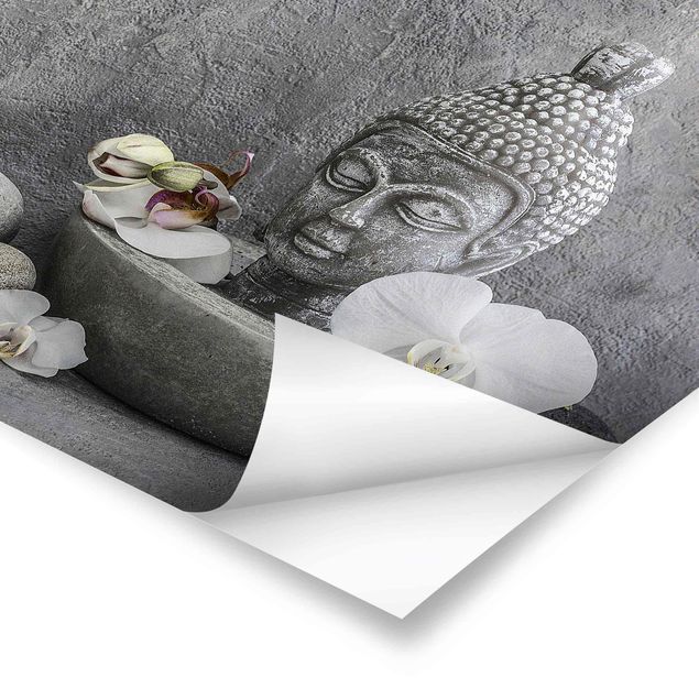 Bilder Andrea Haase Zen Buddha, Orchideen und Steine