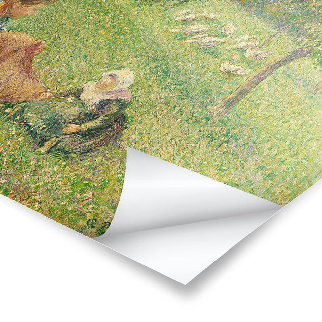 Poster Kunstdruck Camille Pissarro - Gänsehirtin