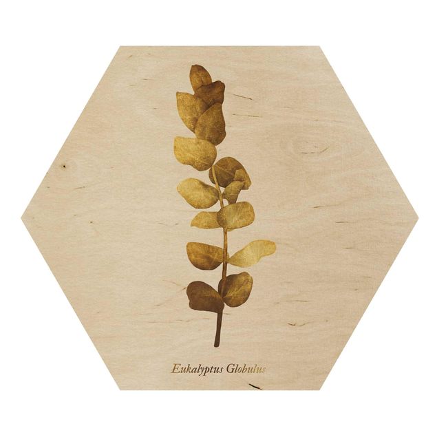 Bilder auf Holz Gold - Eukalyptus