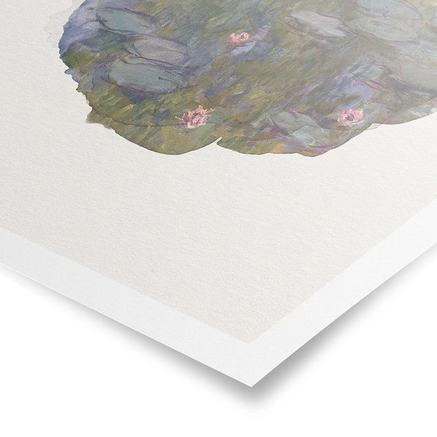 Kunstdrucke Poster Wasserfarben - Claude Monet - Seerosen (Nympheas)