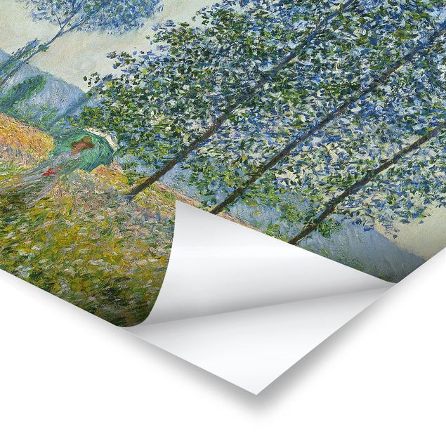 Poster mit Blumen Claude Monet - Felder im Frühling