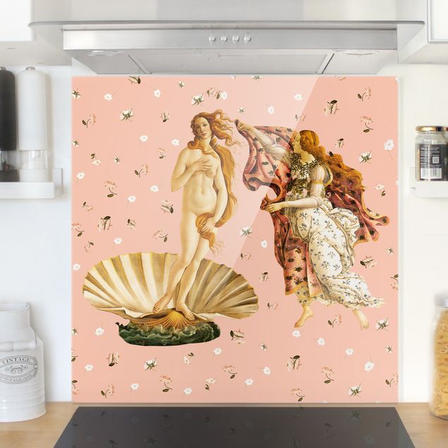 Küchen Deko Die Venus von Botticelli auf Rosa