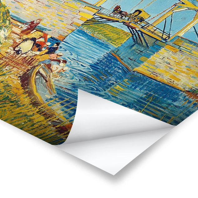 Kunstkopie Poster Vincent van Gogh - Zugbrücke in Arles