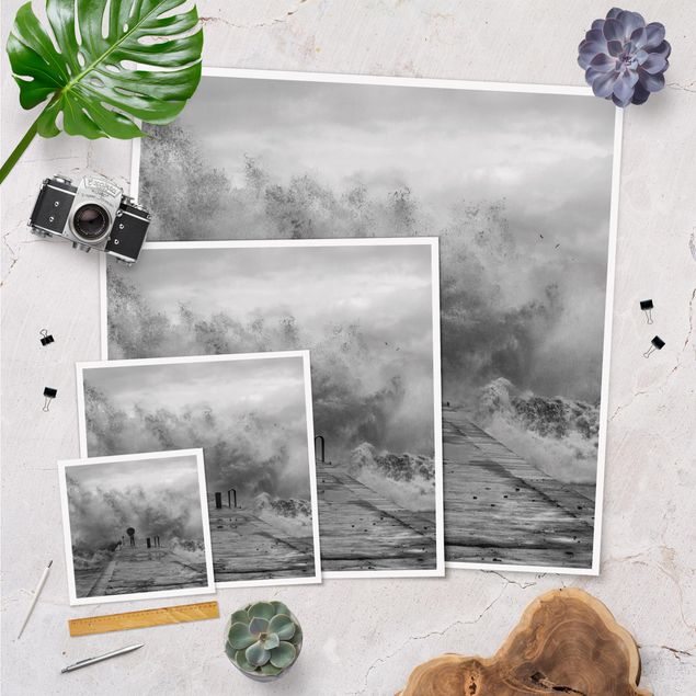 Poster Naturbilder Tosendes Meer