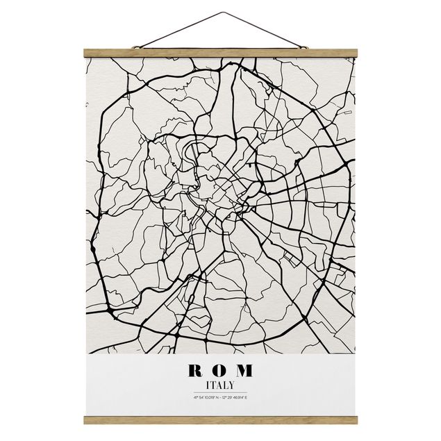 Wandbilder Weltkarten Stadtplan Rom - Klassik