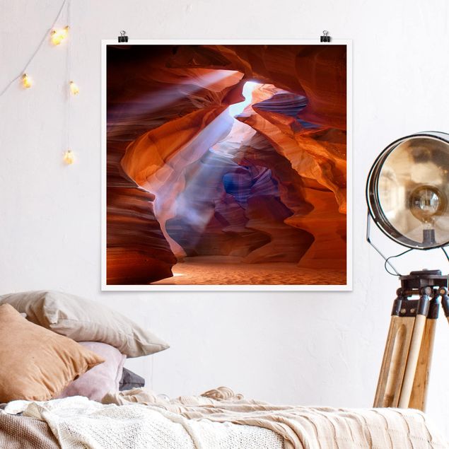 Wandbilder Berge Lichtspiel im Antelope Canyon