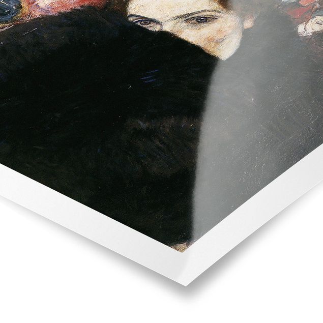 Wandbilder Kunstdrucke Gustav Klimt - Dame mit Muff