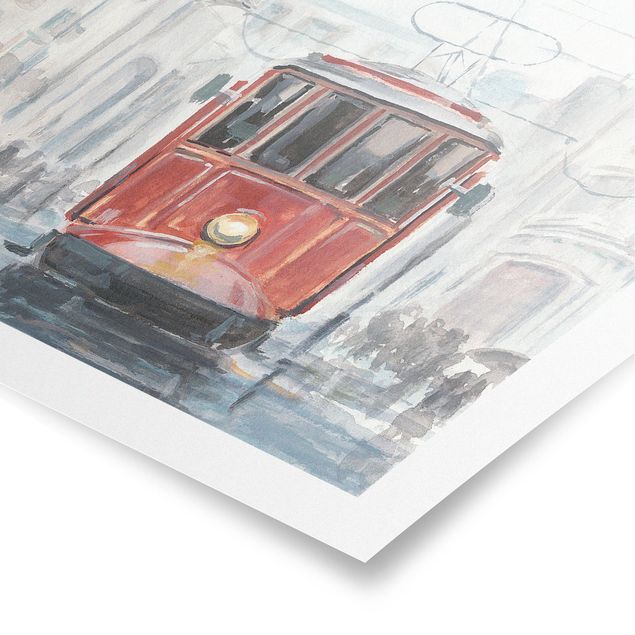 Wandbilder Modern Straßenbahn-Studie I