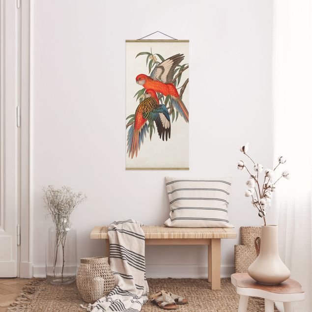 Wandbilder Floral Tropische Papageien I