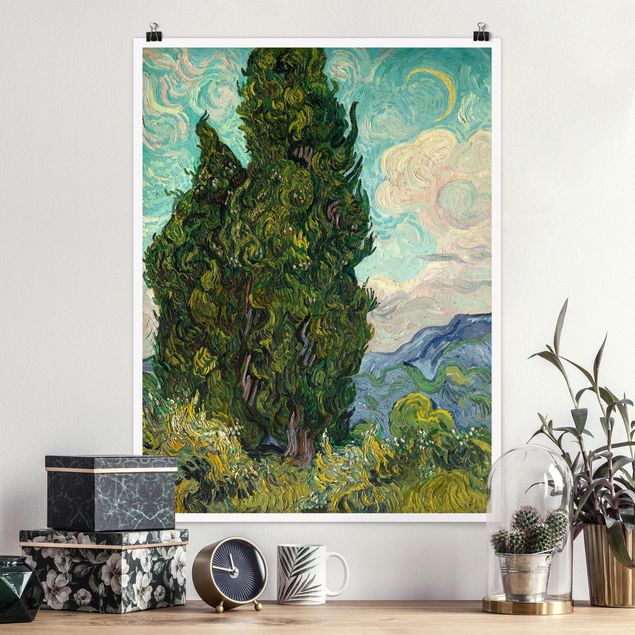 Wanddeko Küche Vincent van Gogh - Zypressen