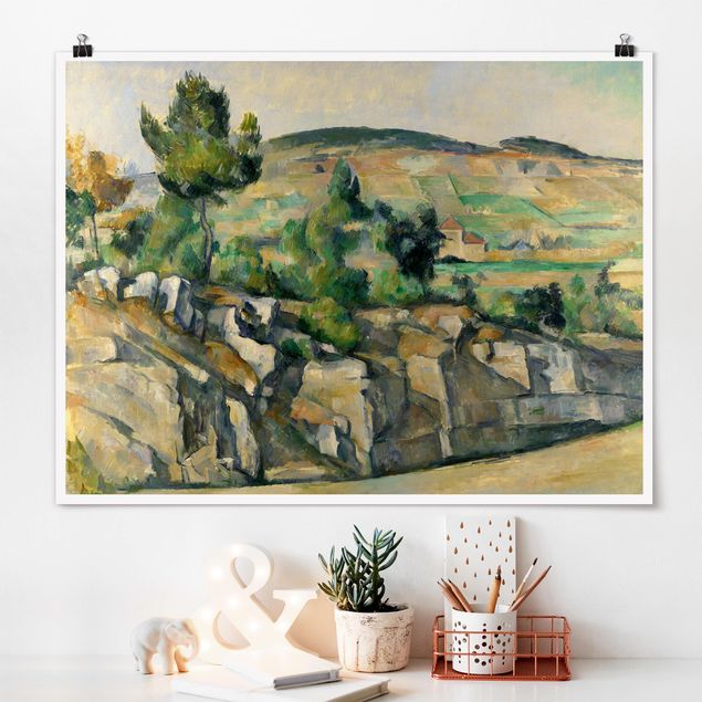 Küchen Deko Paul Cézanne - Hügelige Landschaft