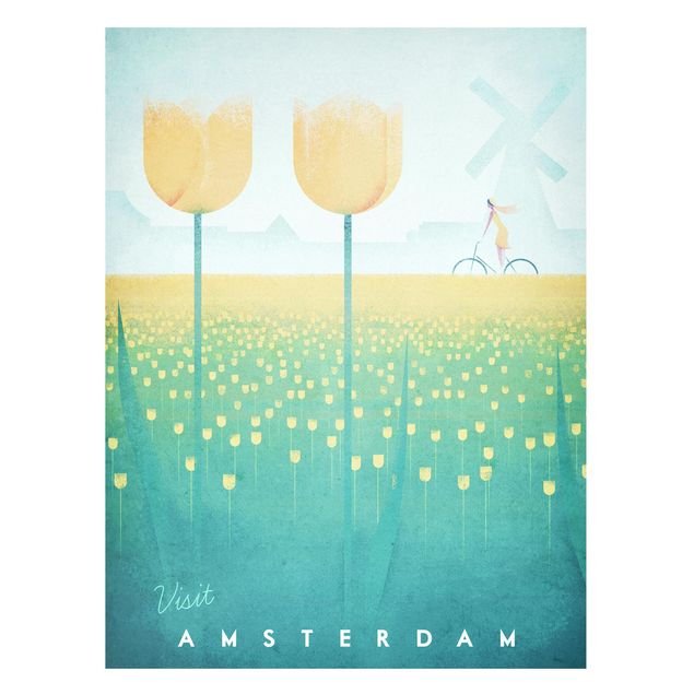 Magnettafeln Blumen Reiseposter - Amsterdam
