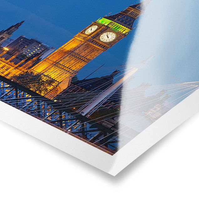 Rainer Mirau Kunstdrucke Big Ben und Westminster Palace in London bei Nacht