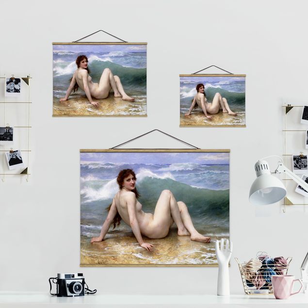 Wandbilder Akt & Erotik William Adolphe Bouguereau - Die Welle