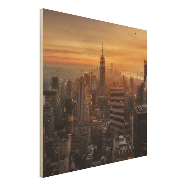 Wandbilder Manhattan Skyline Abendstimmung