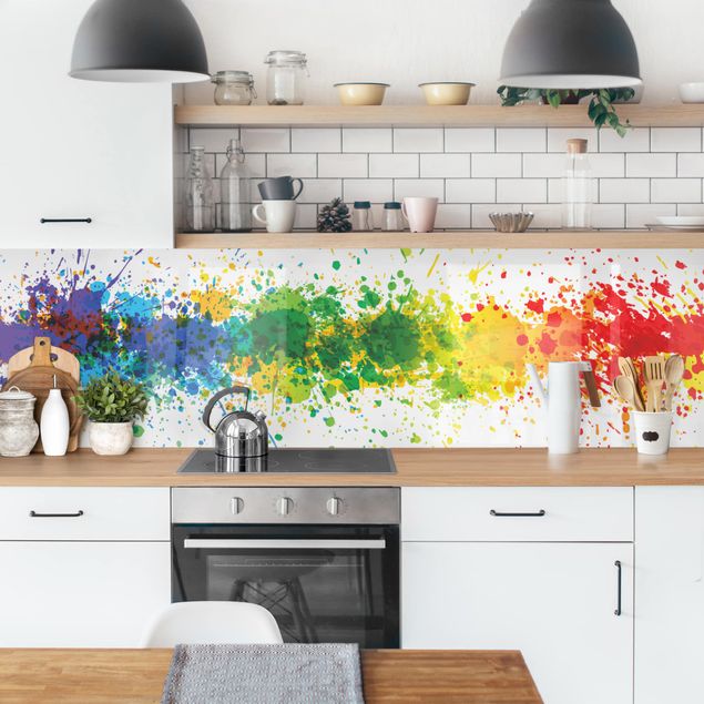 Klebefolien selbstklebend Rainbow Splatter I