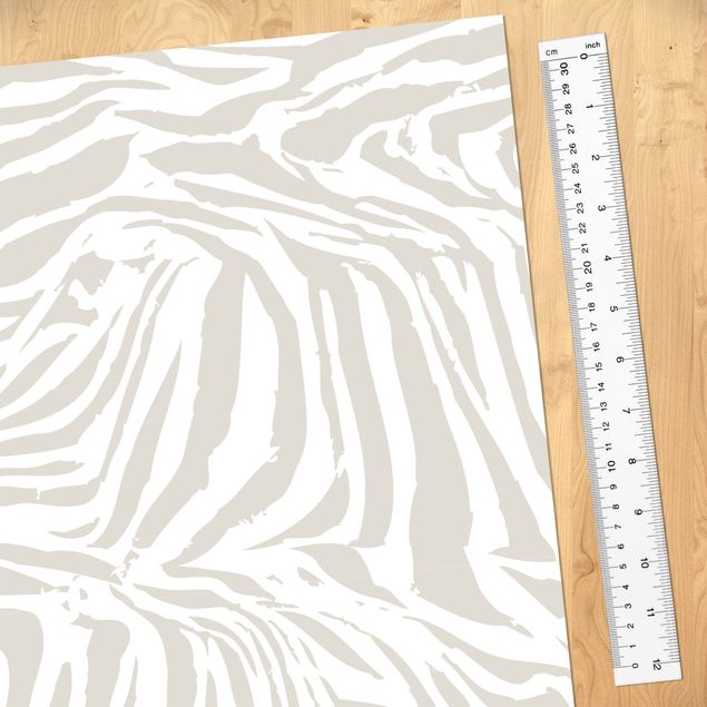 graue Möbelfolie Zebra Design hellgrau Streifenmuster