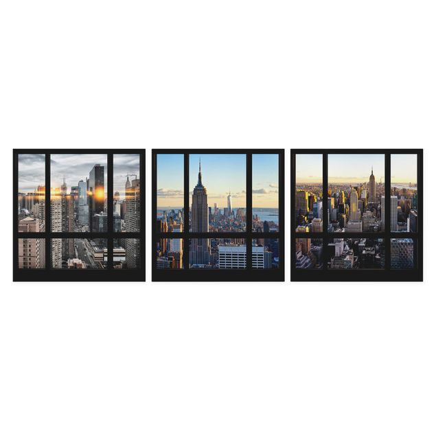 Wandbilder Modern Fensterblicke über New York