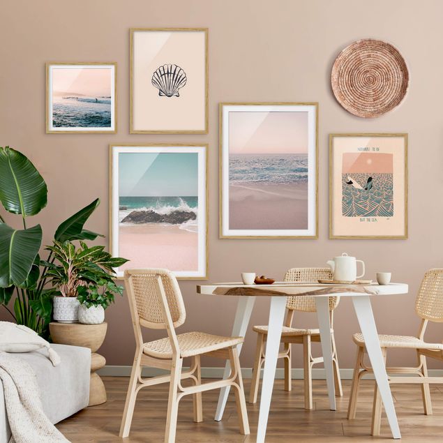 Strandbilder mit Rahmen Das rosa Meer