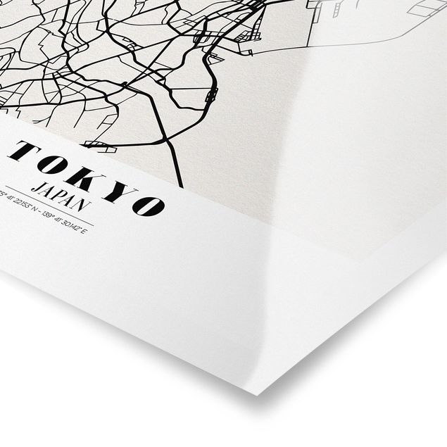 Städteposter Stadtplan Tokyo - Klassik