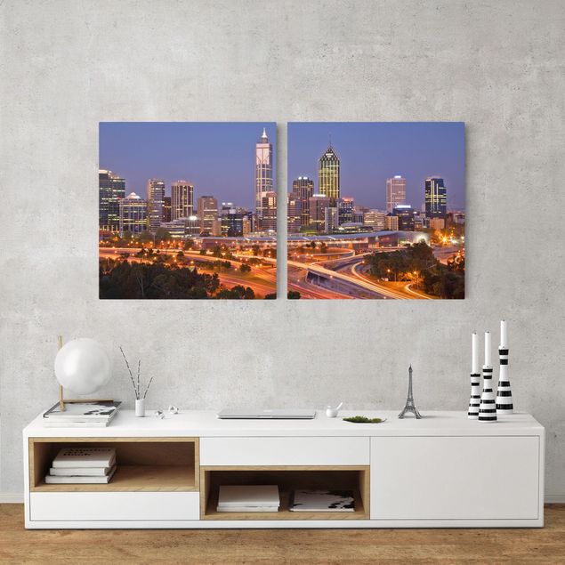 Leinwandbilder Städte Perth Skyline