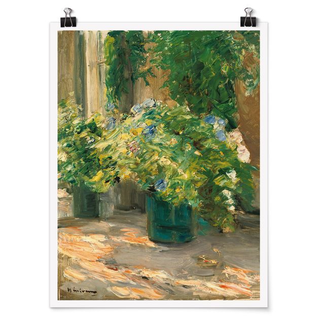 Kunstdrucke Poster Max Liebermann - Blumentöpfe vor dem Haus