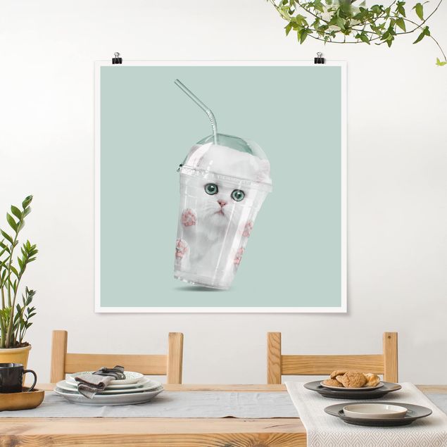Wandbilder Katzen Shake mit Katze